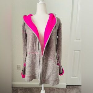 Calypso St. Barth Cashmere Colorblock Hooded Sweater Size S